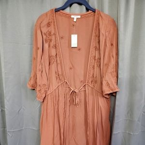 Embroidered Kimono Cardigan